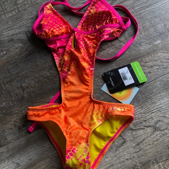 Dolfin Other - Dolfin swimwear hot pink orange new cut out